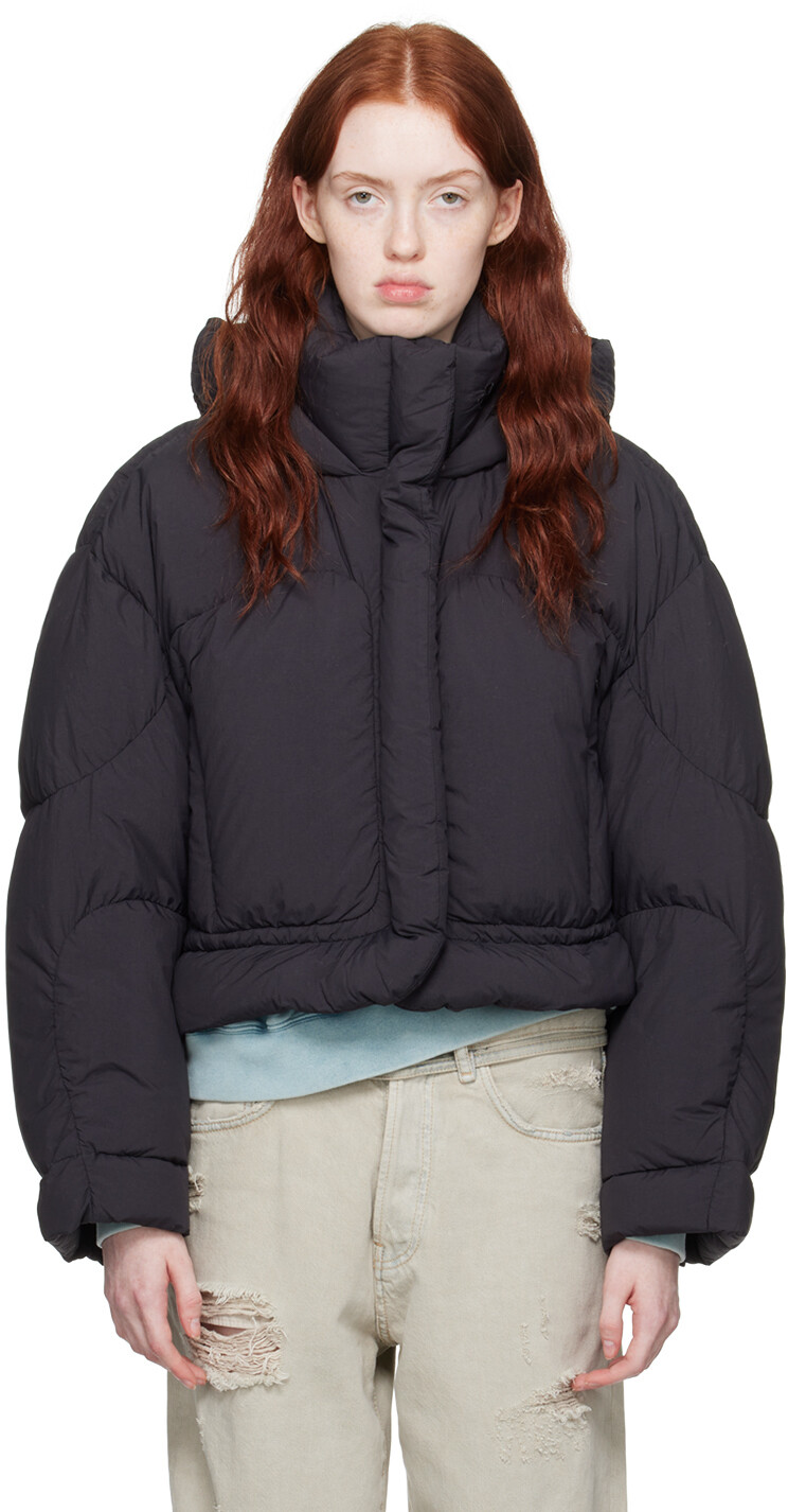 

Черный пуховик с капюшоном Черный Acne Studios