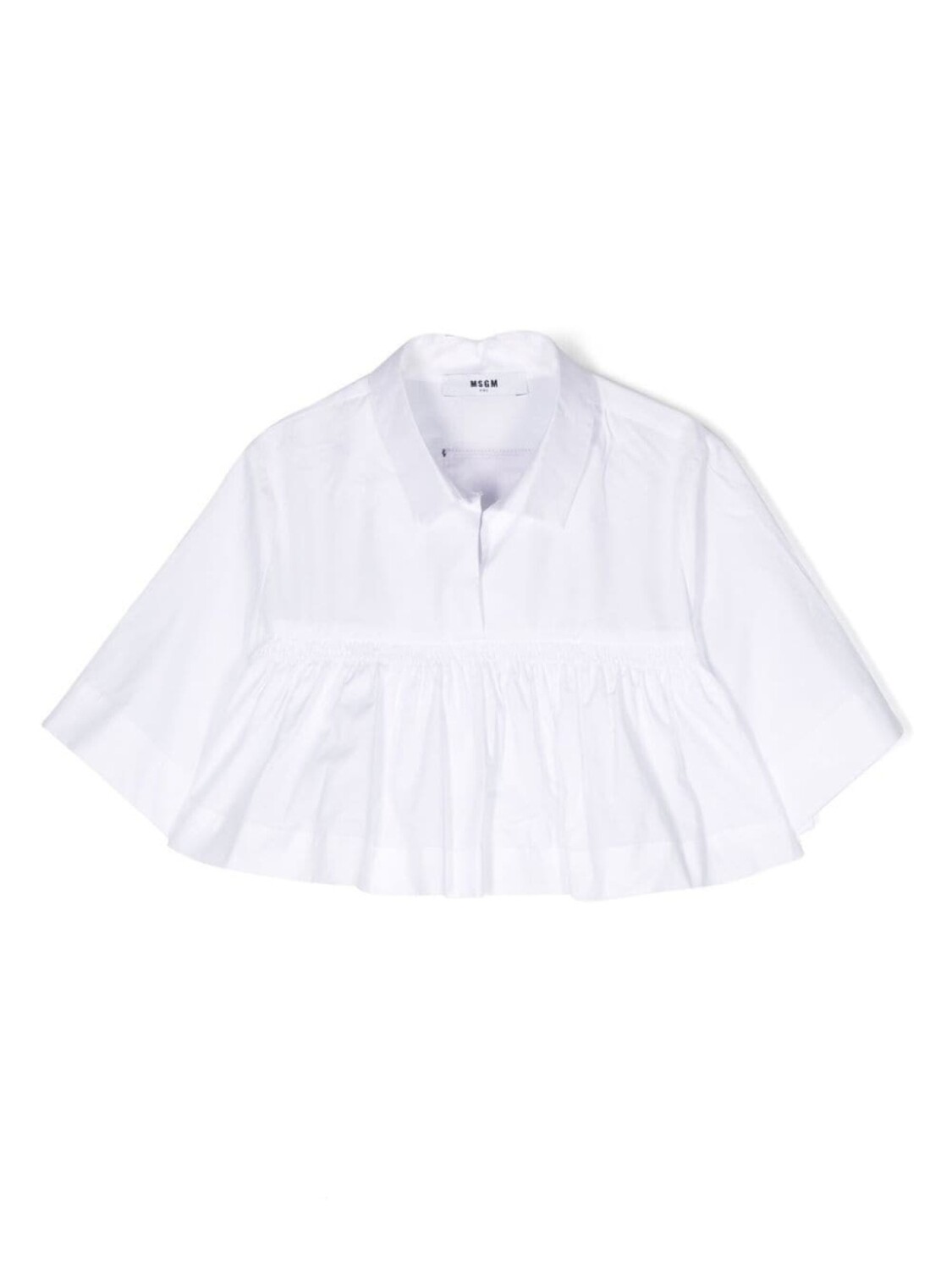 

MSGM Kids рубашка с оборками, белый