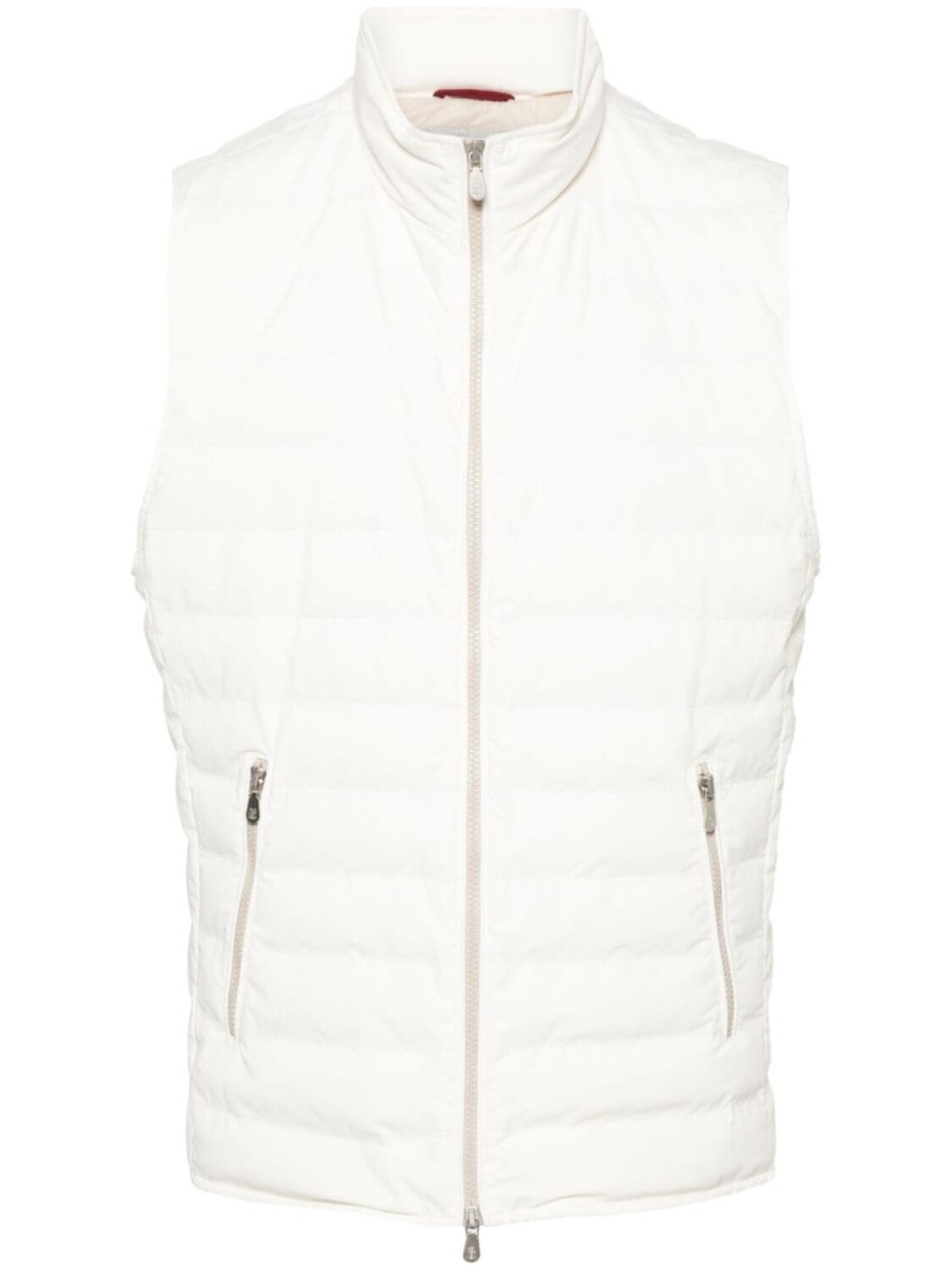 

Brunello Cucinelli стеганый жилет на молнии, белый