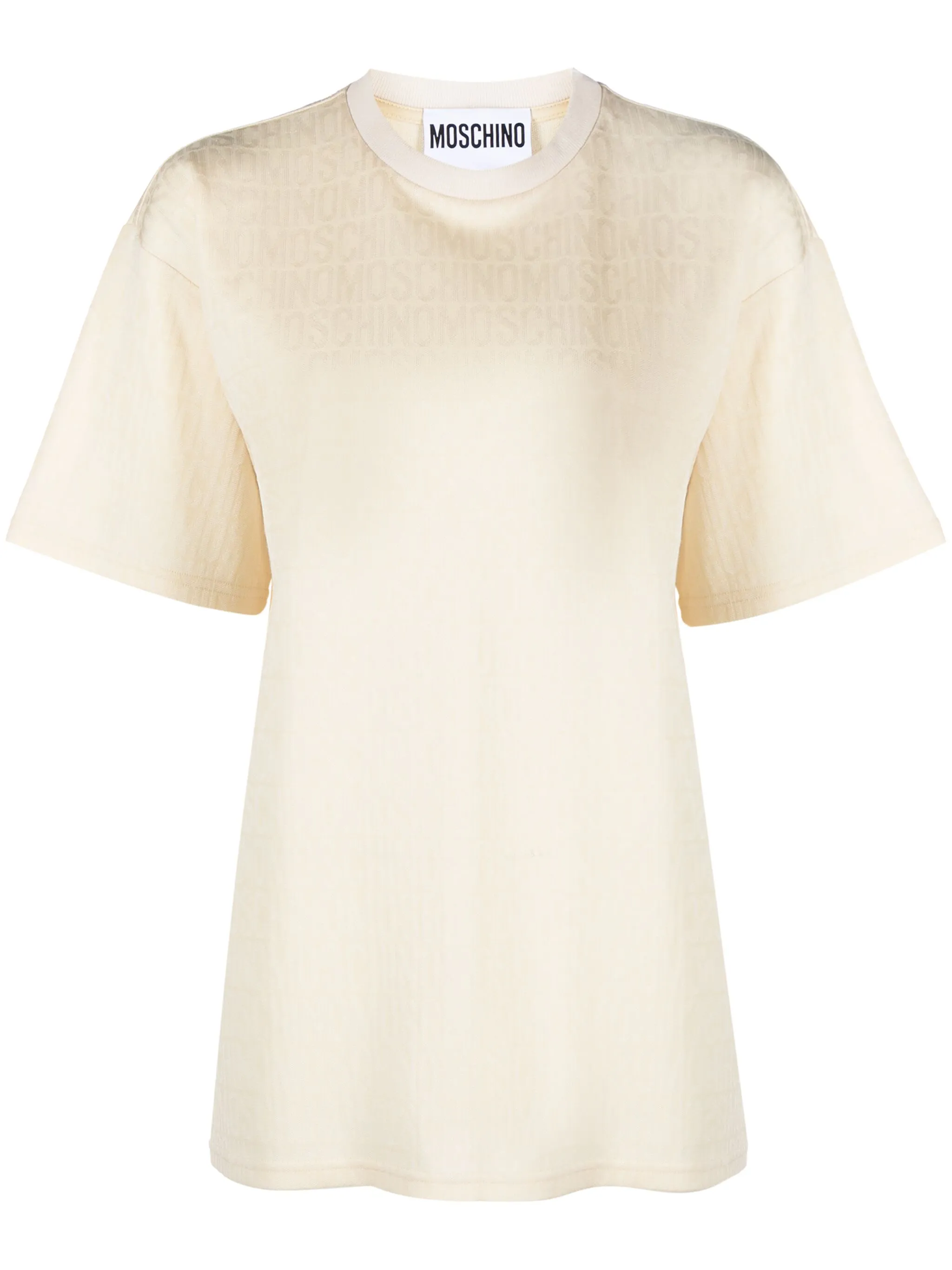 

Футболка с логотипом Moschino, бежевый