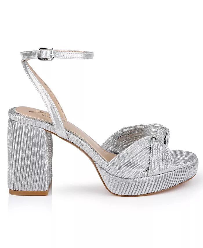 Женские сандалии Tyler на платформе Jewel Badgley Mischka, серебро — фото 2