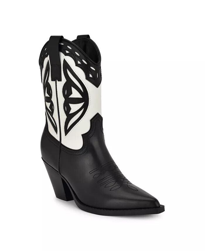 

Женские повседневные ботильоны в стиле вестерн с острым носком Puzz Nine West, черный