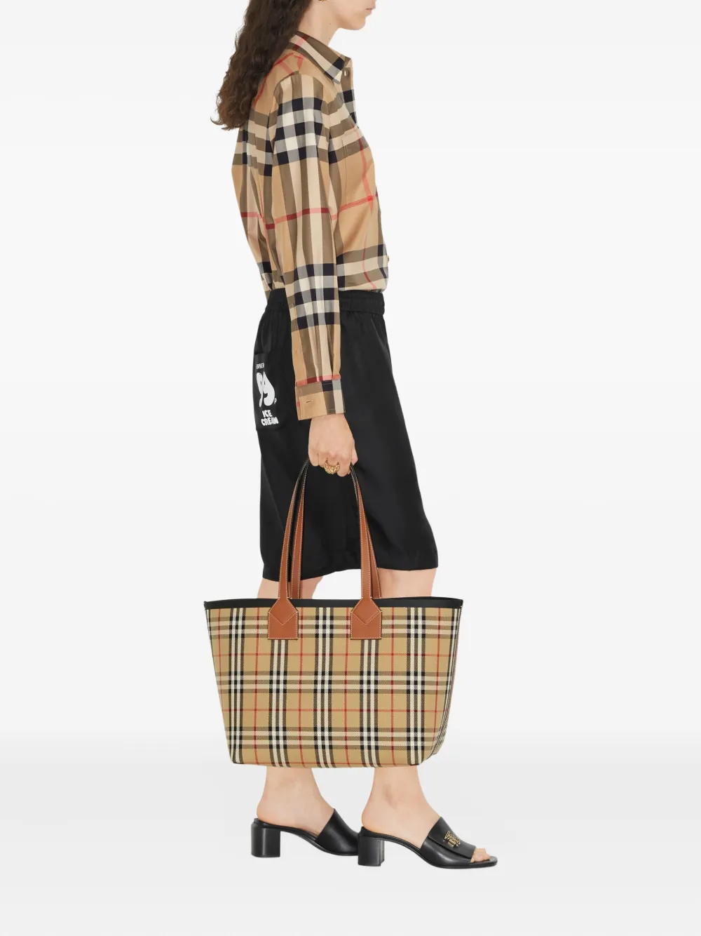 Рубашка Burberry Vintage Check, женская, коричневый — фото 3