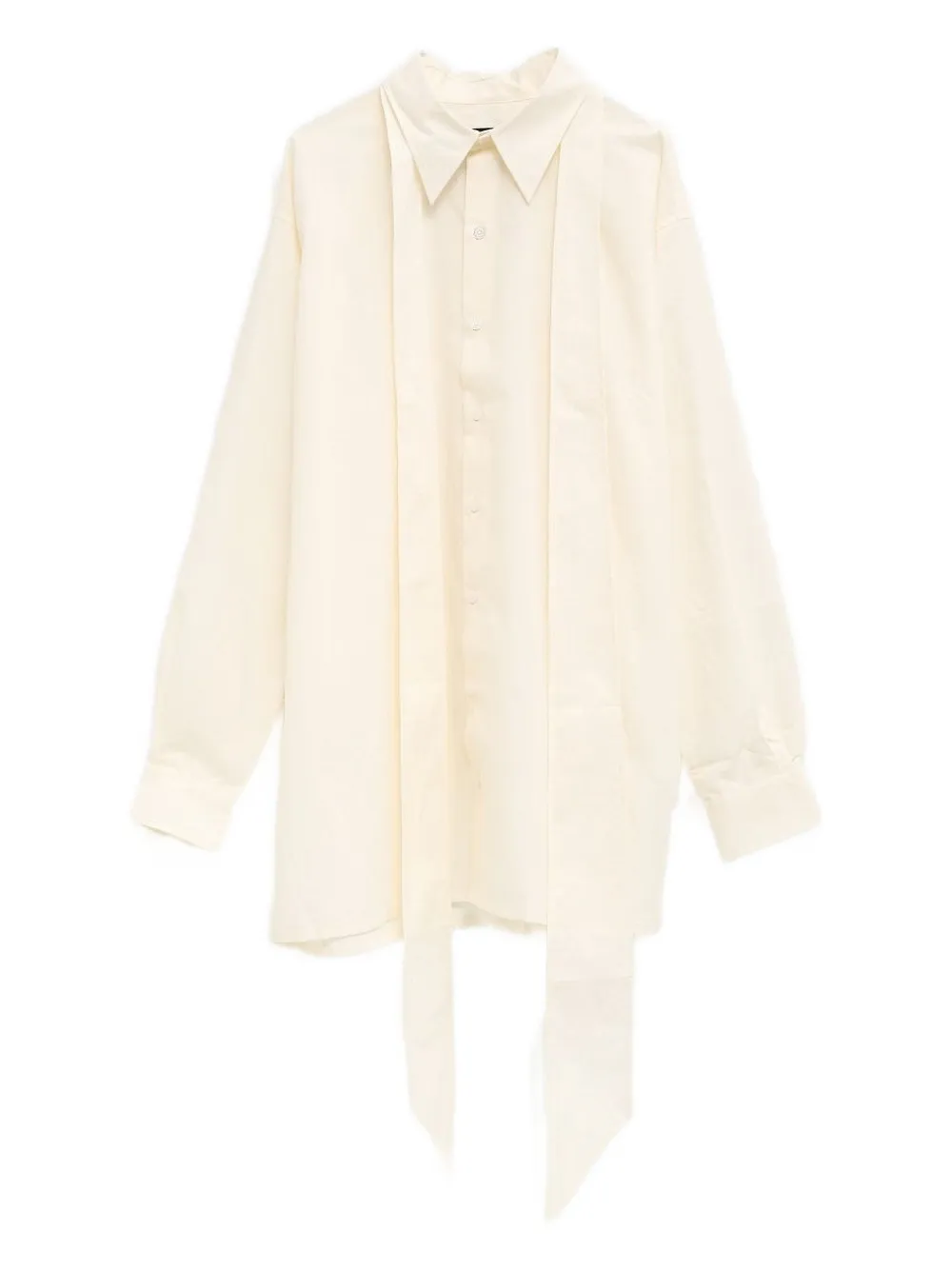 

Рубашка с жабо Willy Chavarria, нейтральный