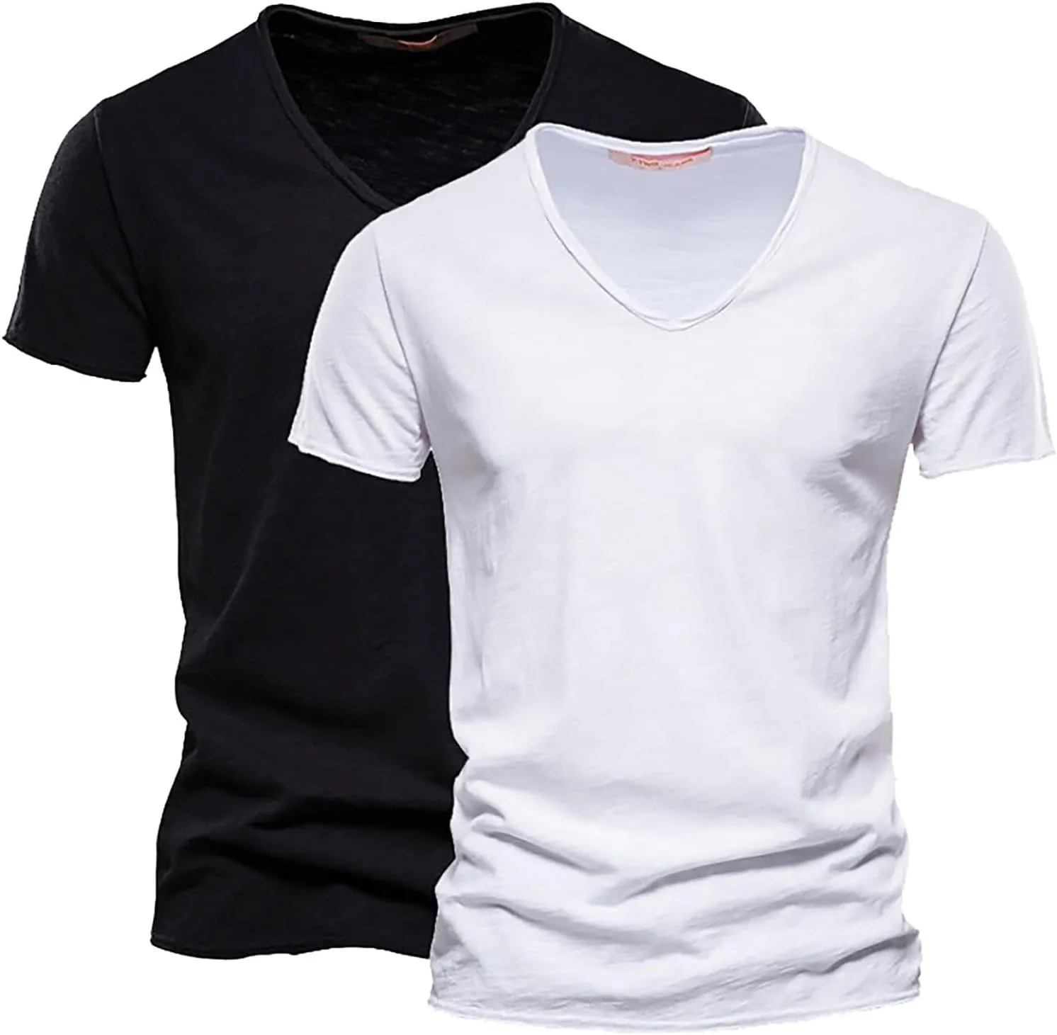 

Мужская футболка V-образным вырезом, летняя, легкая, Plus Size