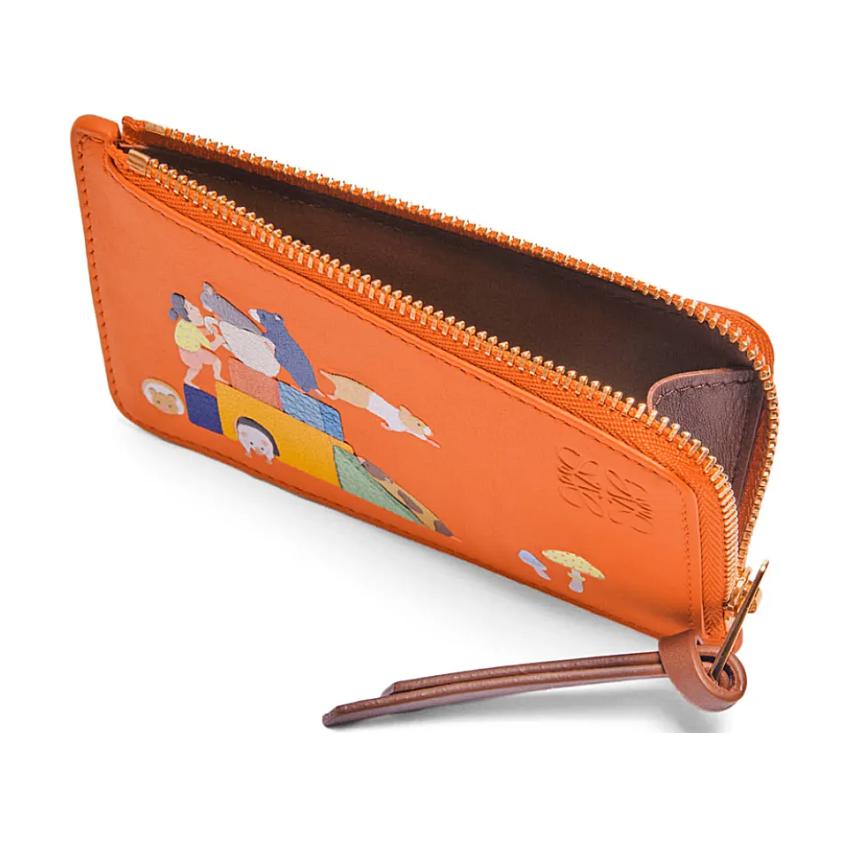 Suna Fujita Collaboration Кардхолдер из кожи Nappa Cow Женский Кленовый Лист Оранжевый LOEWE, Box(Set+Box) — фото 3