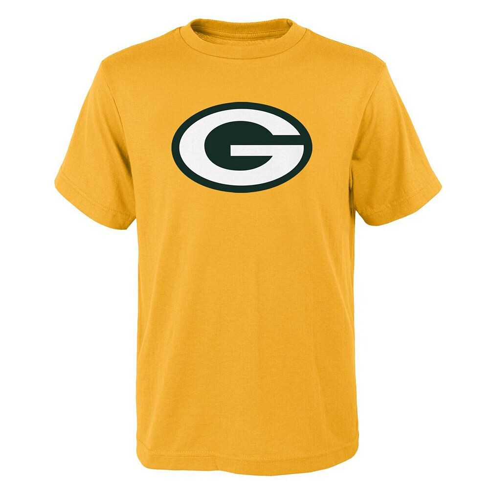 Молодежная золотая футболка с логотипом Green Bay Packers Primary Outerstuff, цвет Pkr Gold