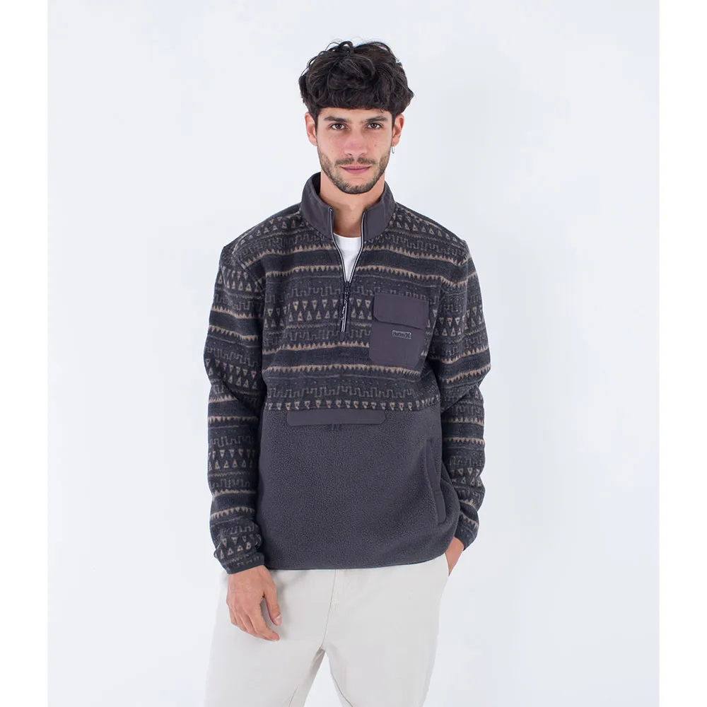 

Толстовка Hurley Burrito Sherpa Track half zip, серый