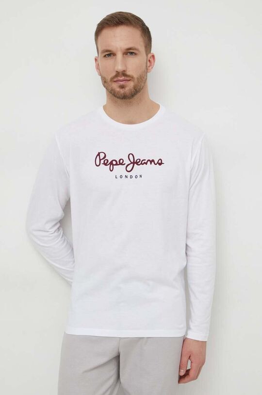 

Хлопковый топ с длинными рукавами EGGO LONG N Pepe Jeans, белый