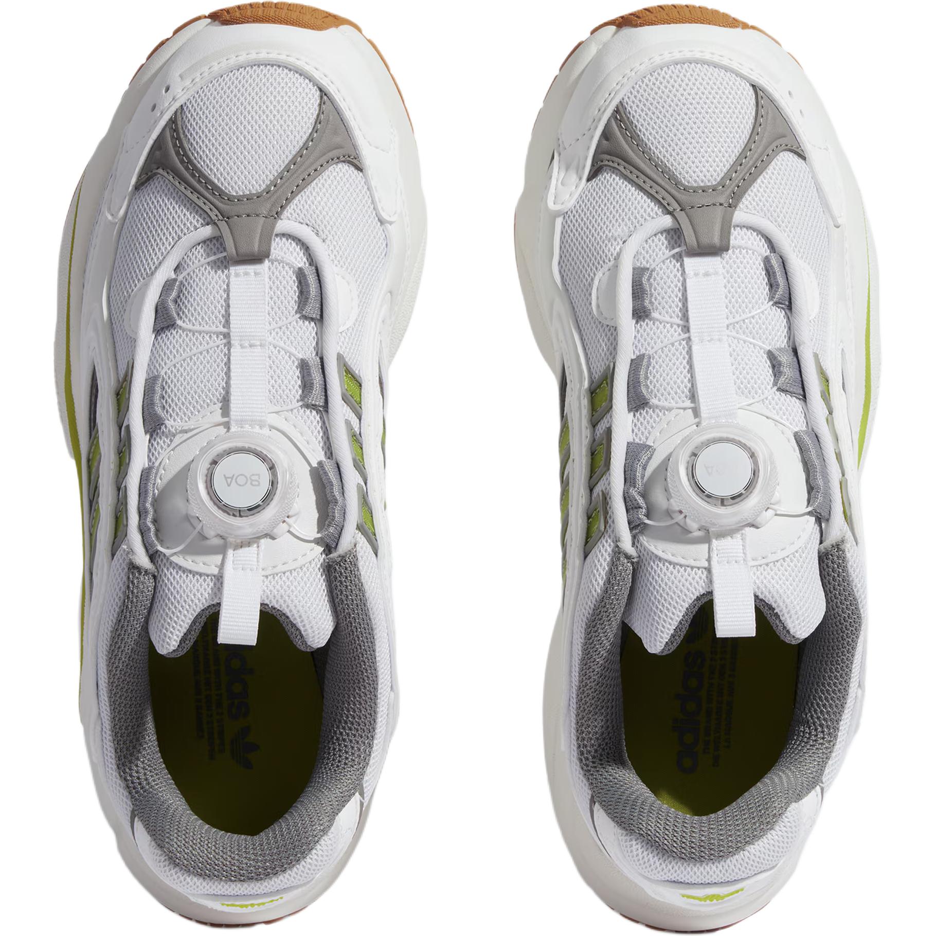 Низкие детские кроссовки Ozmillen унисекс Adidas Originals, белый/зеленый — фото 3