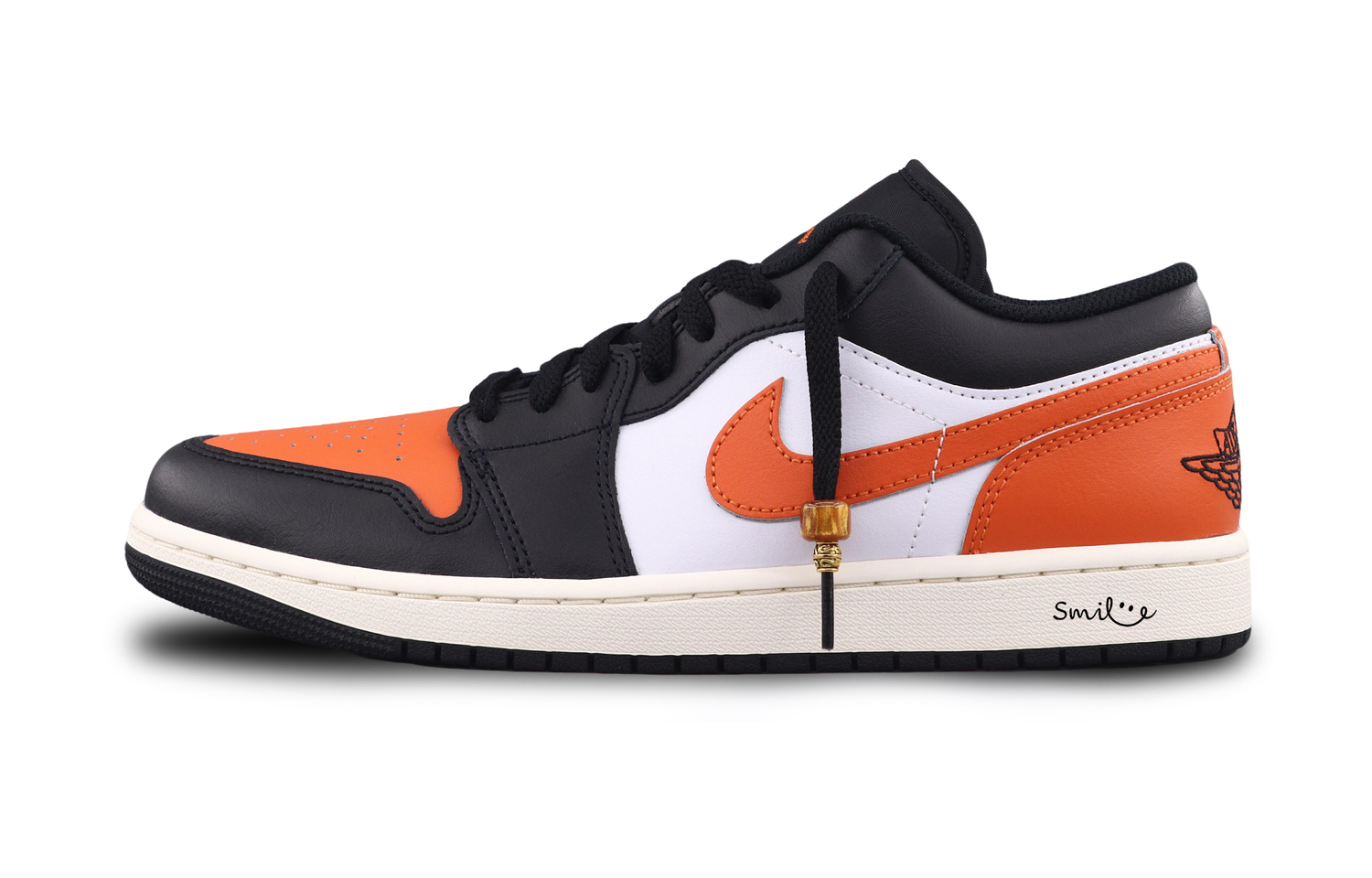 

Air 1 Labu устойчивые к истиранию низкие баскетбольные кроссовки в винтажном стиле мужские Black Jordan, оранжевый