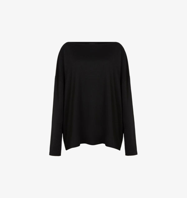 

Топ Rita свободного кроя из хлопковой смеси Allsaints, черный