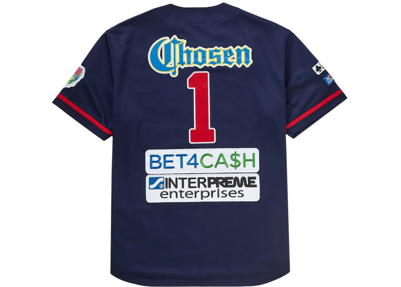 Мужская джерси с капюшоном Supreme Chosen One Baseball Jersey Navy, Navy — фото 2