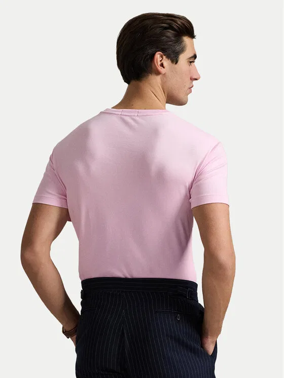 Футболка slim fit Polo Ralph Lauren, розовый — фото 3
