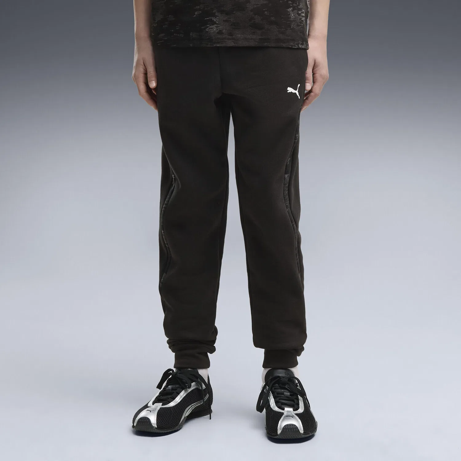 Детские спортивные штаны с камуфляжным принтом Puma, Цвет: Schwarz — фото 4