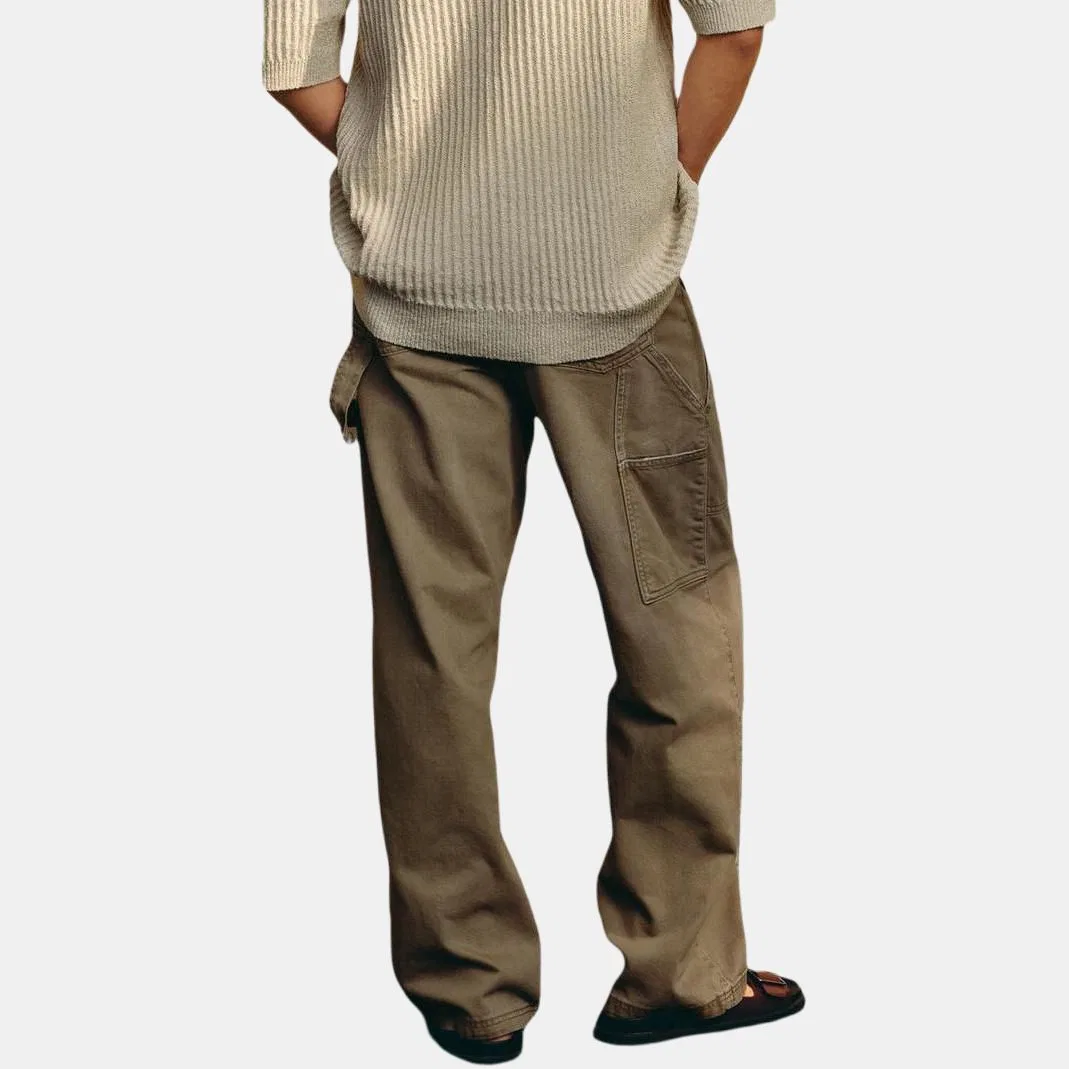 Мужские джинсы прямого кроя Beige ZARA, Beige — фото 4