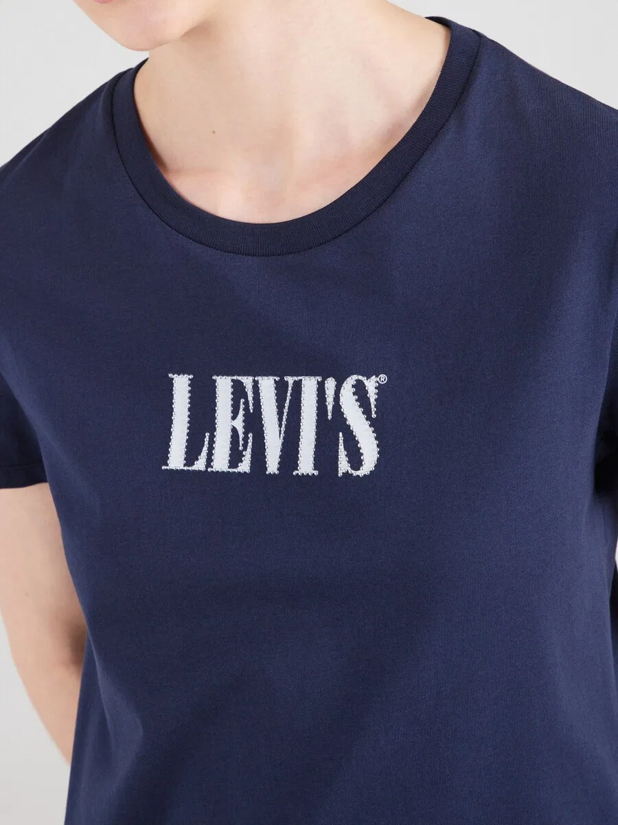 Футболка LEVI'S THE PERFECT темно-синего цвета — фото 3