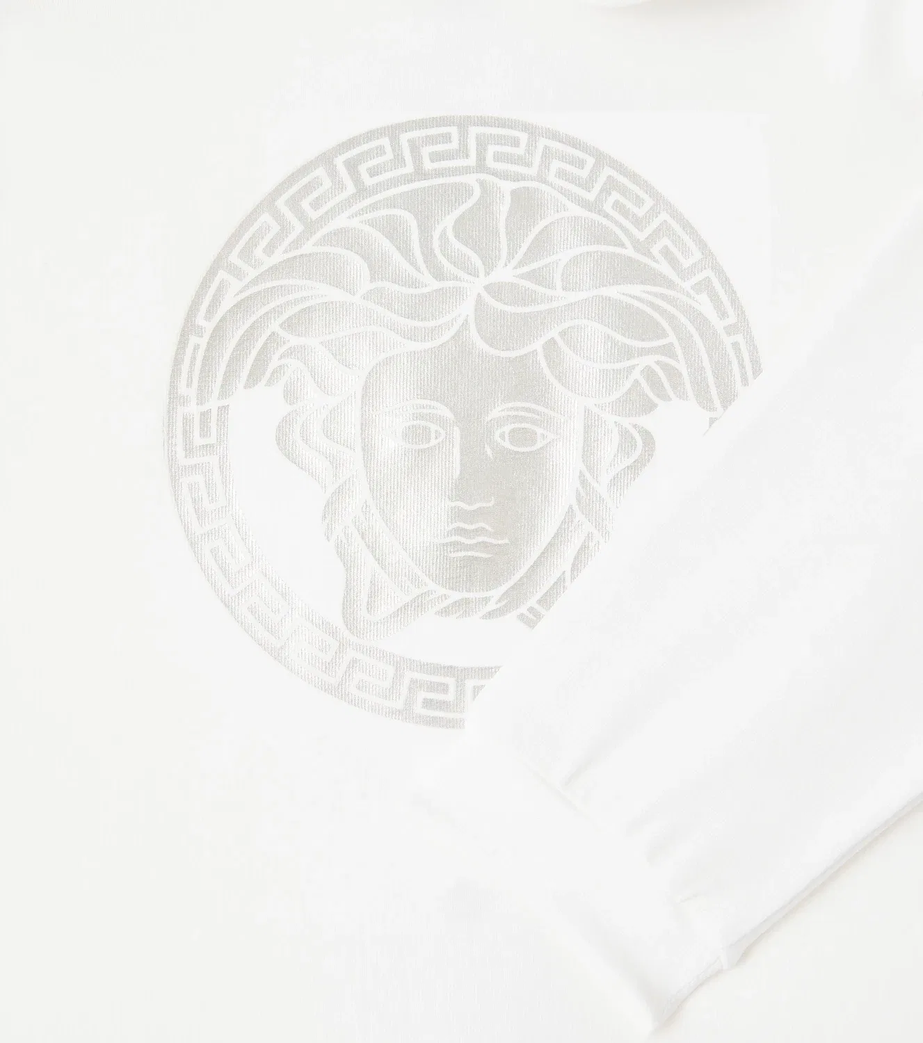 Боди хлопковое Baby Medusa Versace Kids, белый — фото 3