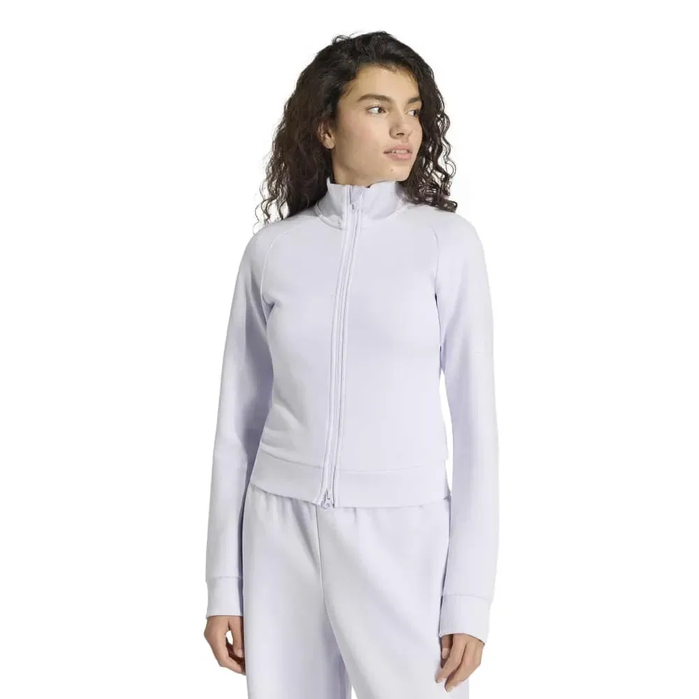 Худи с капюшоном на молнии Soft Lux Slim Adidas, фиолетовый