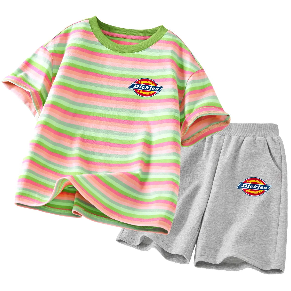 Детский спортивный комплект с принтом S Logo K Sweetheart Green+S Logo K Gray Dickies, Green/Gray