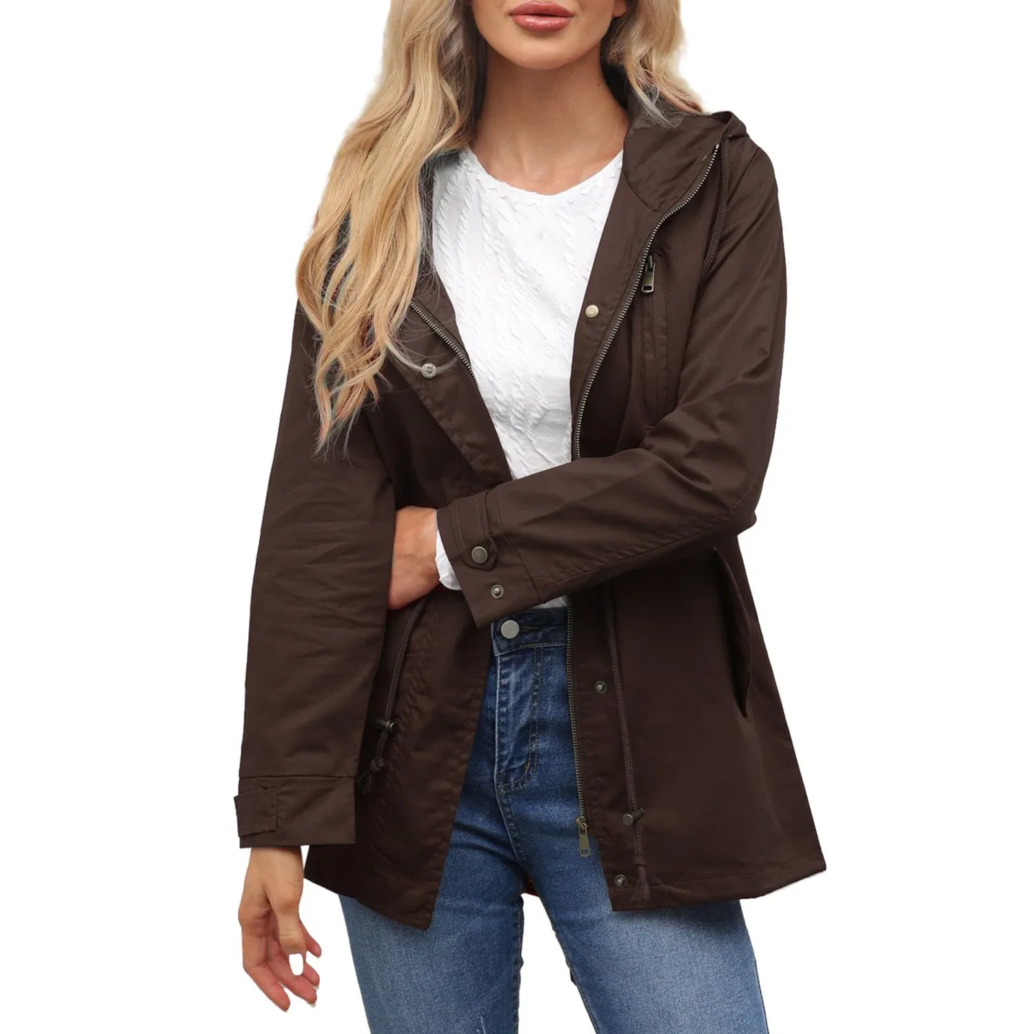 Женский легкий дождевик с капюшоном, Caff