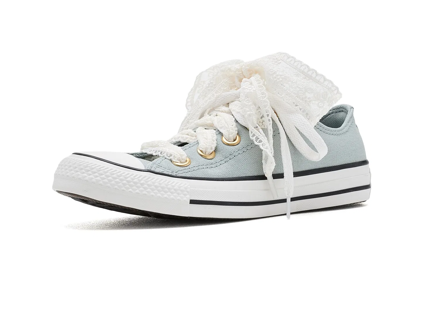 Кеды Chuck Taylor All Star Ox Lace (для детей постарше) Converse Kids, Pavemint/Metallic Light Gold