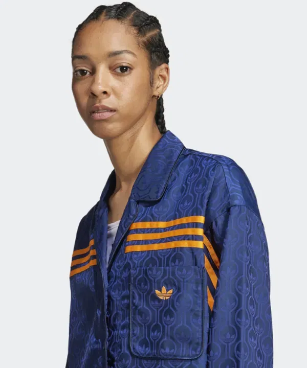 Рубашка 70-х, Adidas, синий — фото 4