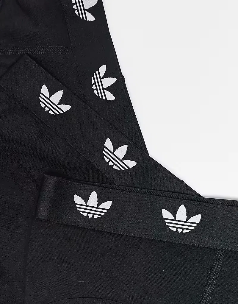 Трусы Comfort Flex хлопковые 3 шт Adidas, черный — фото 2