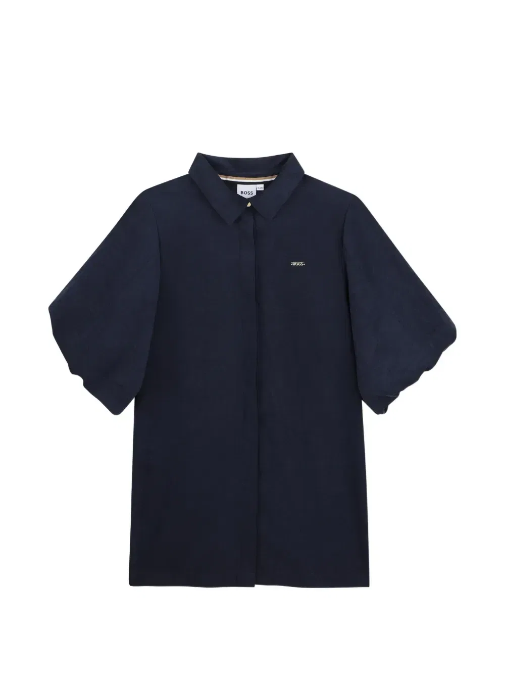 Платье с объемными рукавами Boss Kidswear, синий