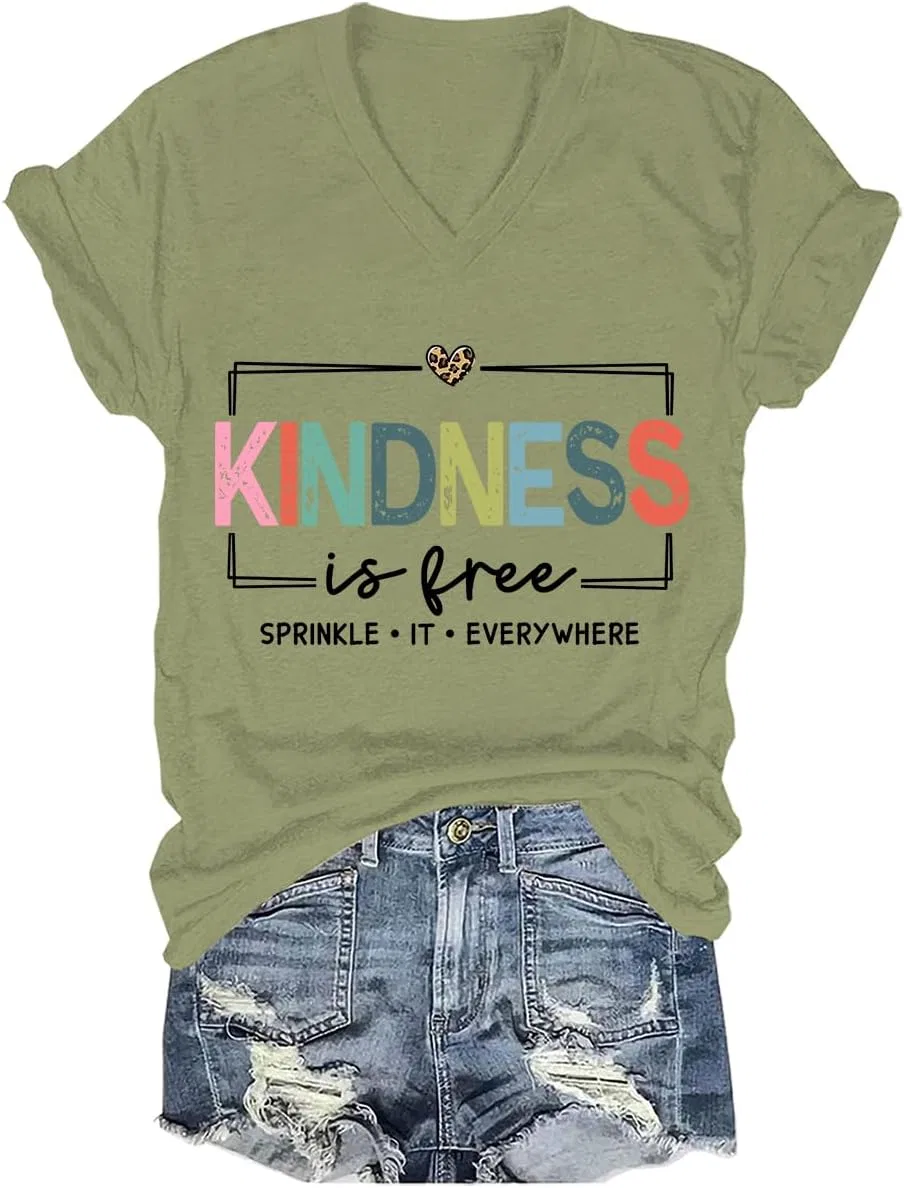 Мужская футболка с принтом Kindness is Free, Sapphire Blue