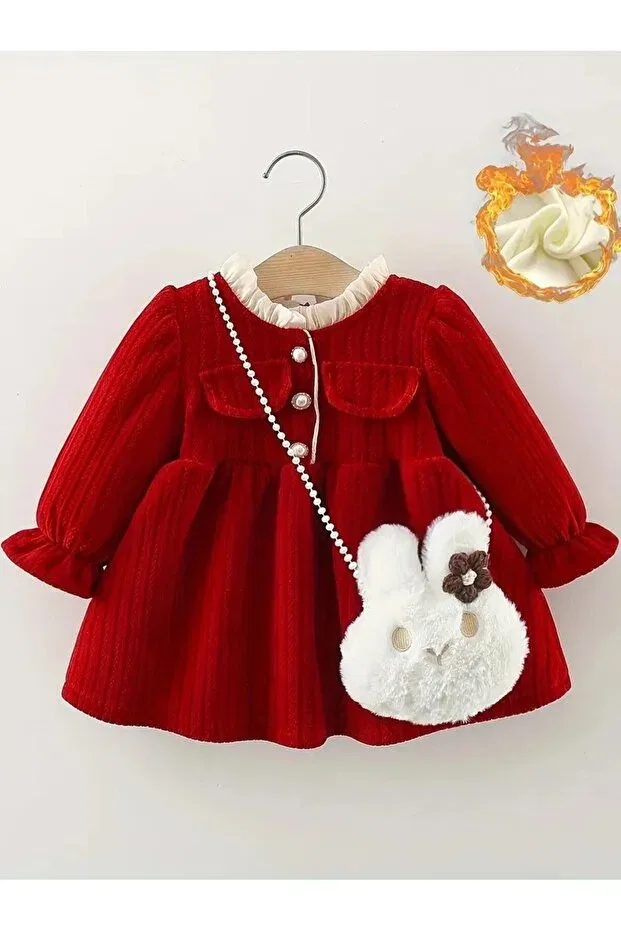 Детское платье для девочек с длинным рукавом Modakido, Red