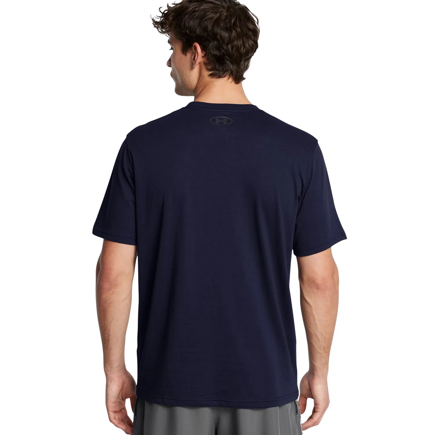 Детская хлопковая футболка с логотипом Under Armour, Dark Blue — фото 2