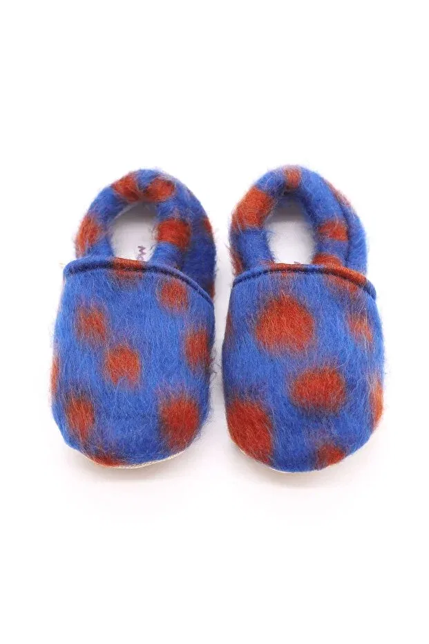 Детские пинетки с принтом Polka dot Morgedan, Navy Blue — фото 4