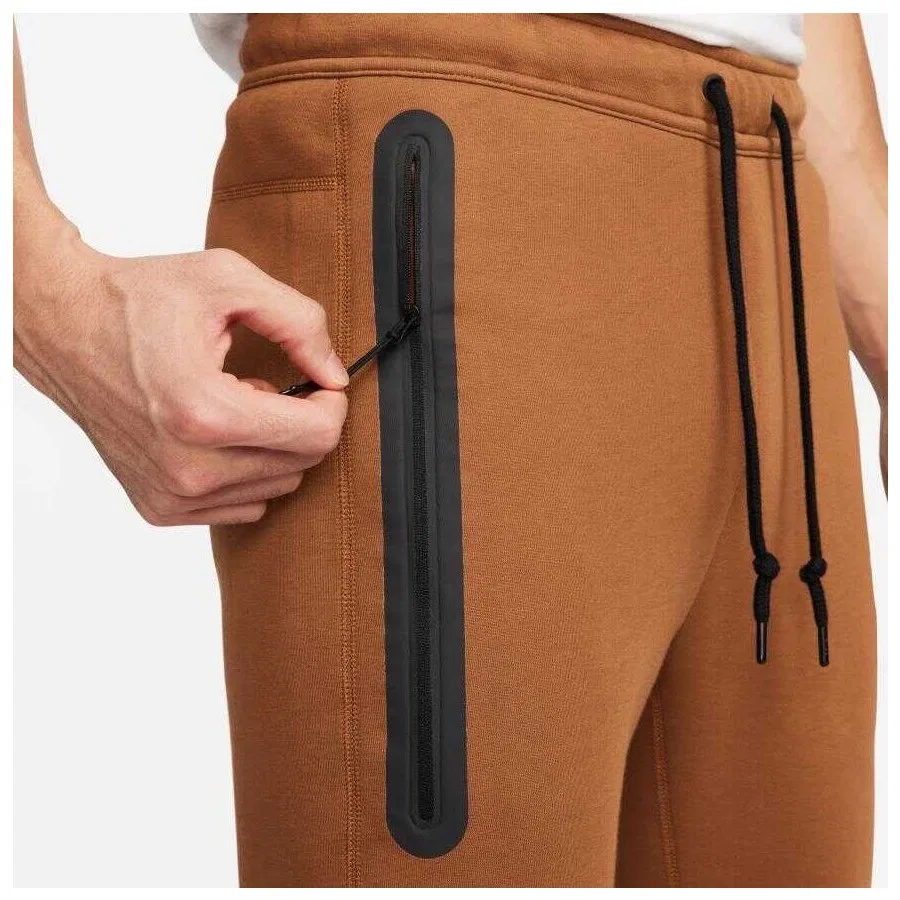 Спортивные брюки-джоггеры с длинным рукавом Nike Tech Fleece Jogger FB8002-281, Коричневый — фото 4