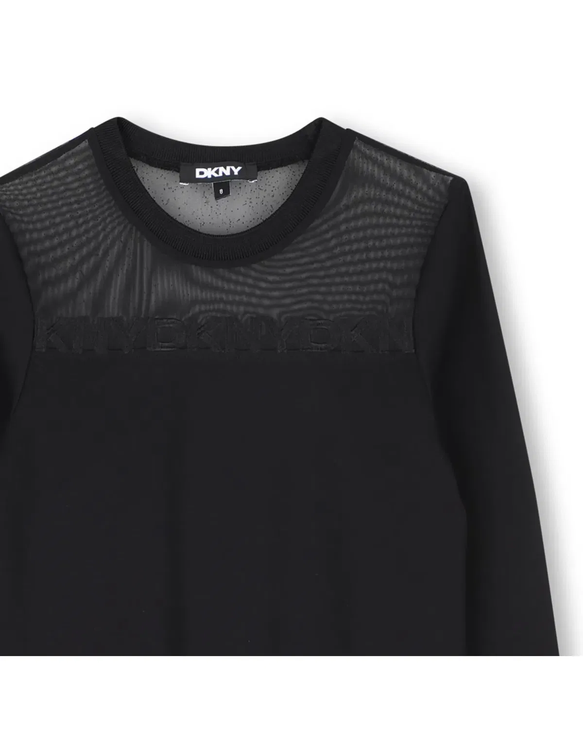 Детское платье для девочек с коротким рукавом DKNY, Negro — фото 2