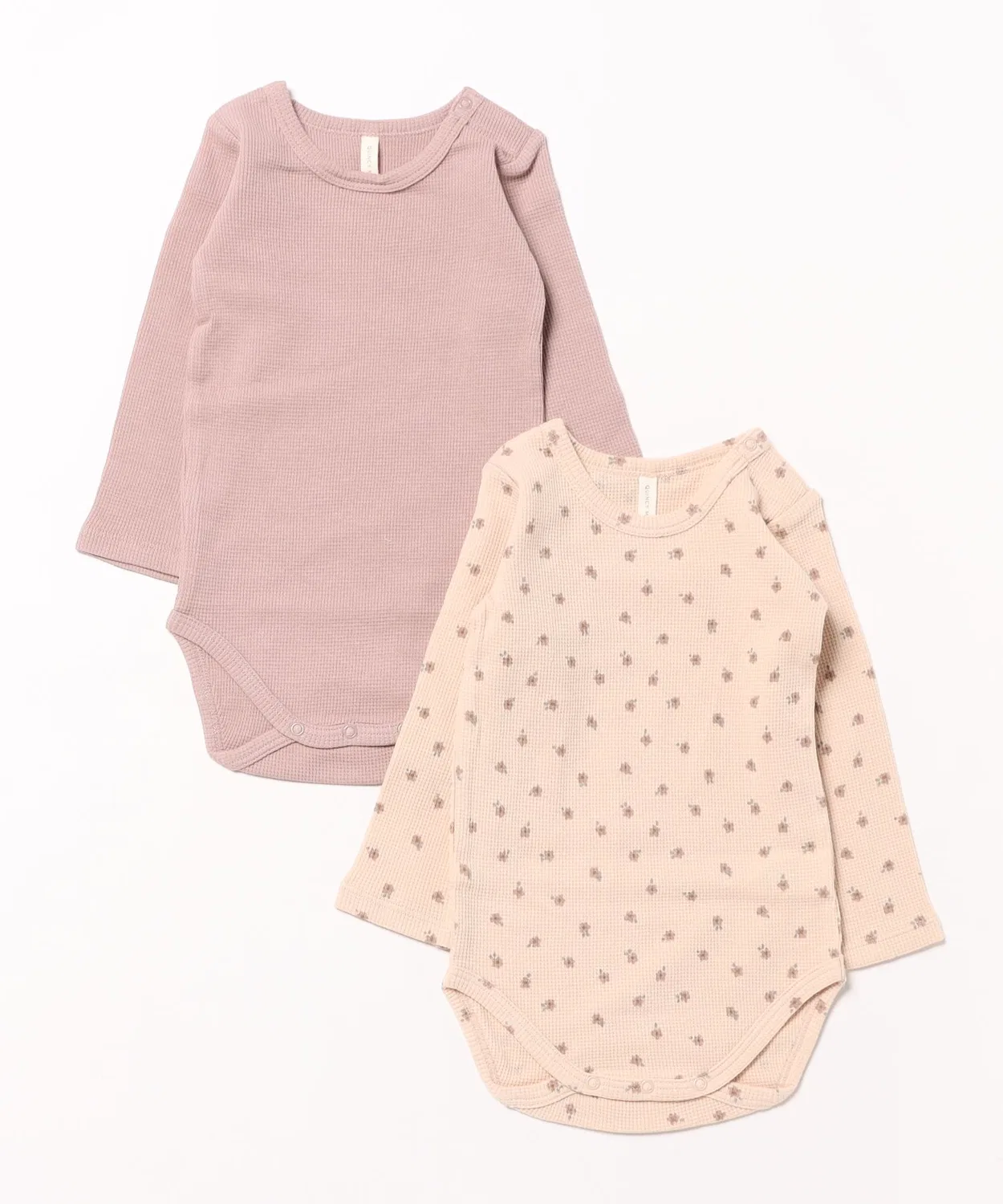 Детский комплект боди с длинным рукавомWaffle Quincy Mae, Mauve Blossom