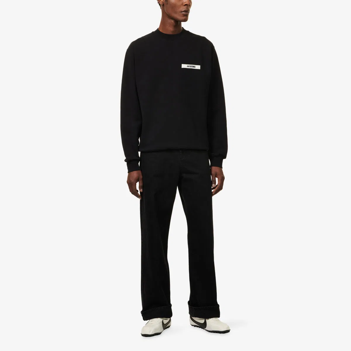Толстовка Le gros Grain из хлопкового джерси Jacquemus, черный — фото 2