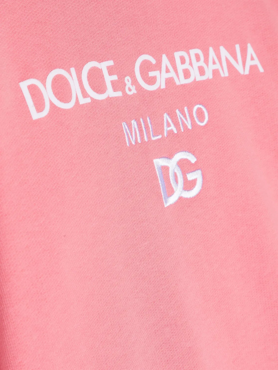 Свитшот с вышитым логотипом Dolce & Gabbana, розовый — фото 2