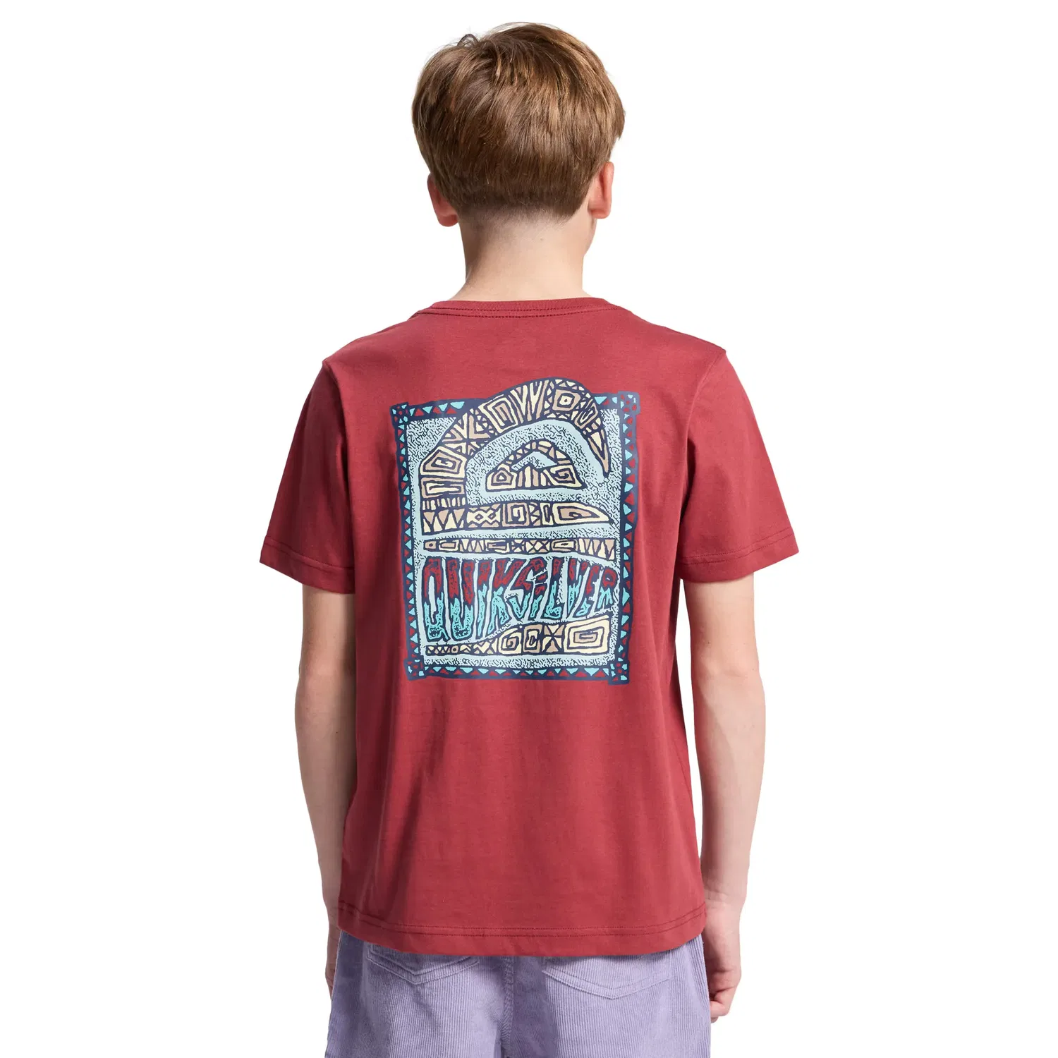 Детская футболка для мальчиков с принтом Heritage Quiksilver, Rojo — фото 2