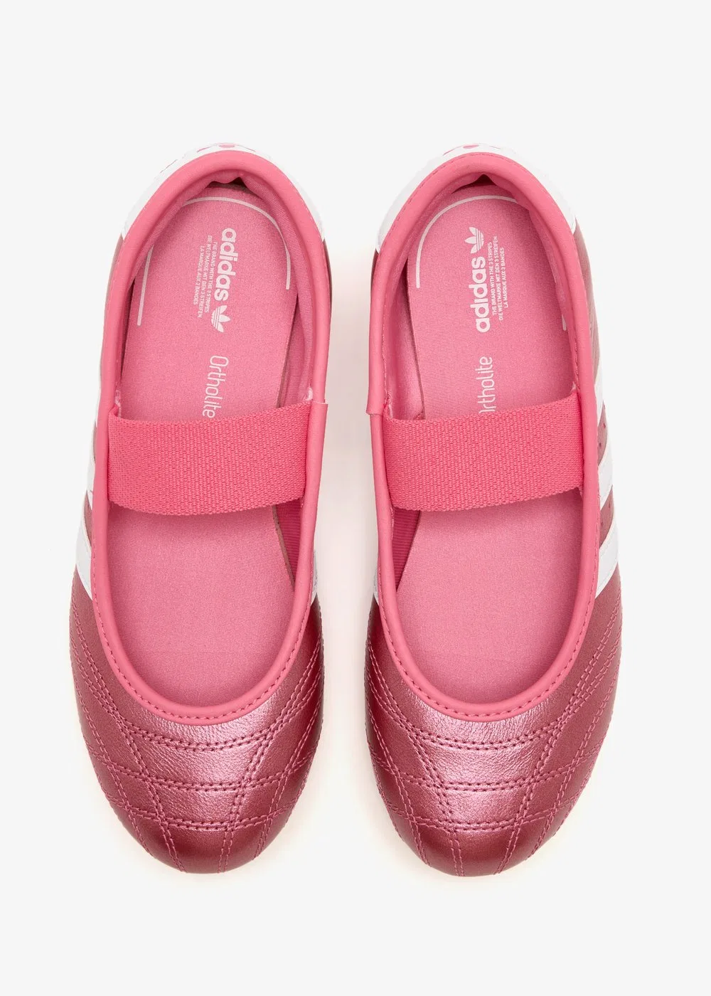 Кроссовки кожаные Taekwondo Mary Jane Shoes Adidas, розовые — фото 4