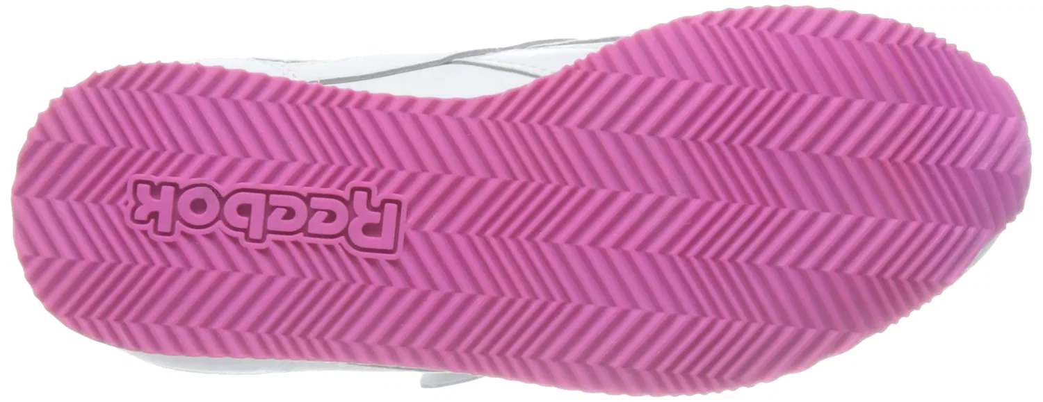Детские кроссовки для девочек с принтом Reebok Royal Cl Jog 3.0 1v, Ftwr White Ftwr White True Pink — фото 4
