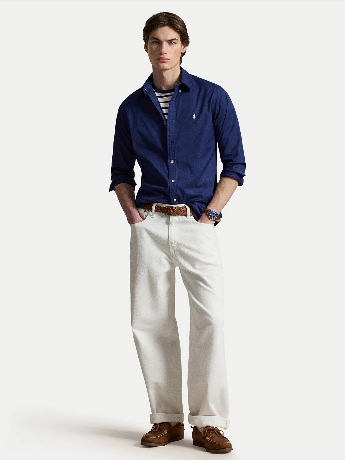 Мужская рубашка стандартного кроя Polo Ralph Lauren, темно-синий — фото 2