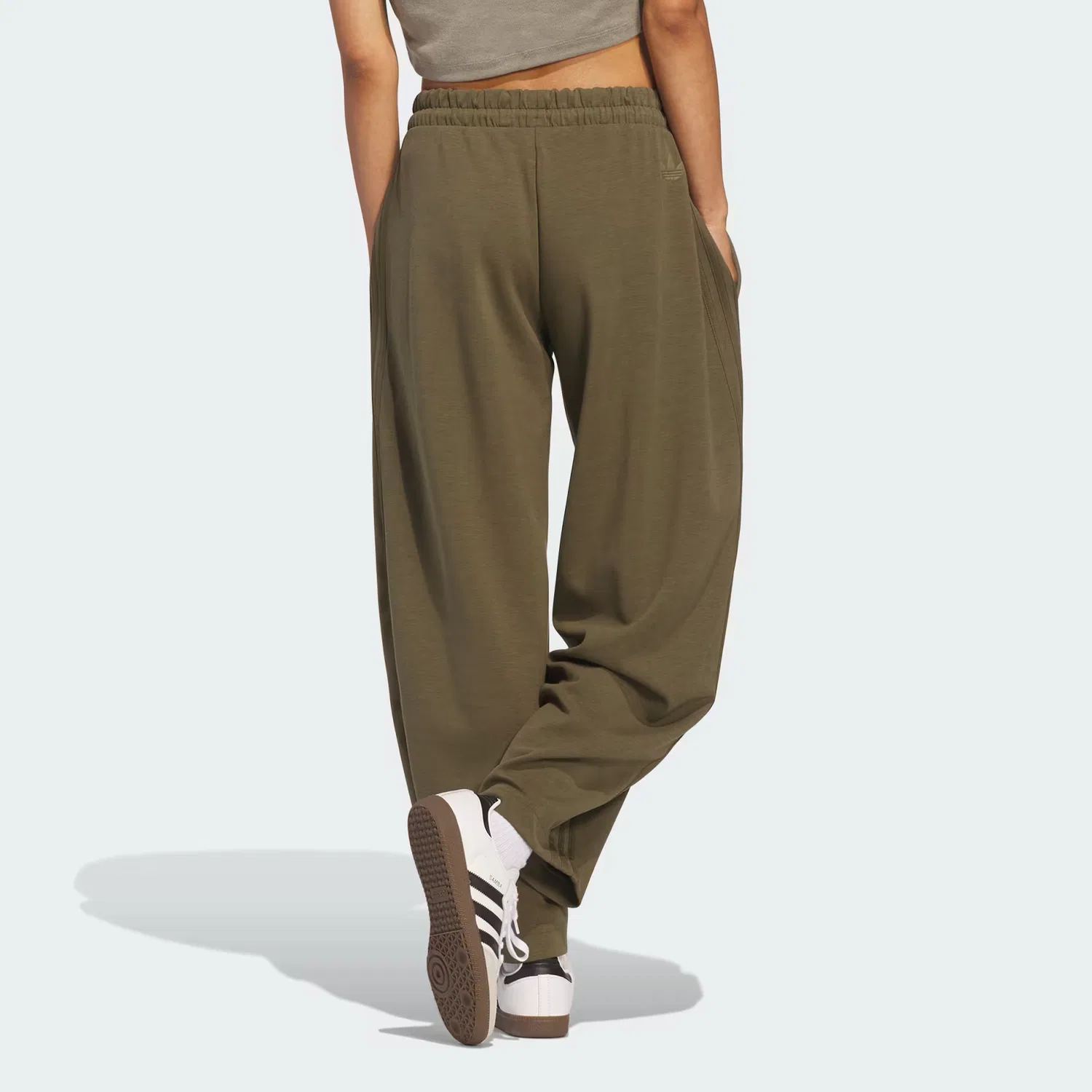 Женские брюки свободного кроя Barrel Leg Pants Adidas Originals, Olive Strata — фото 2