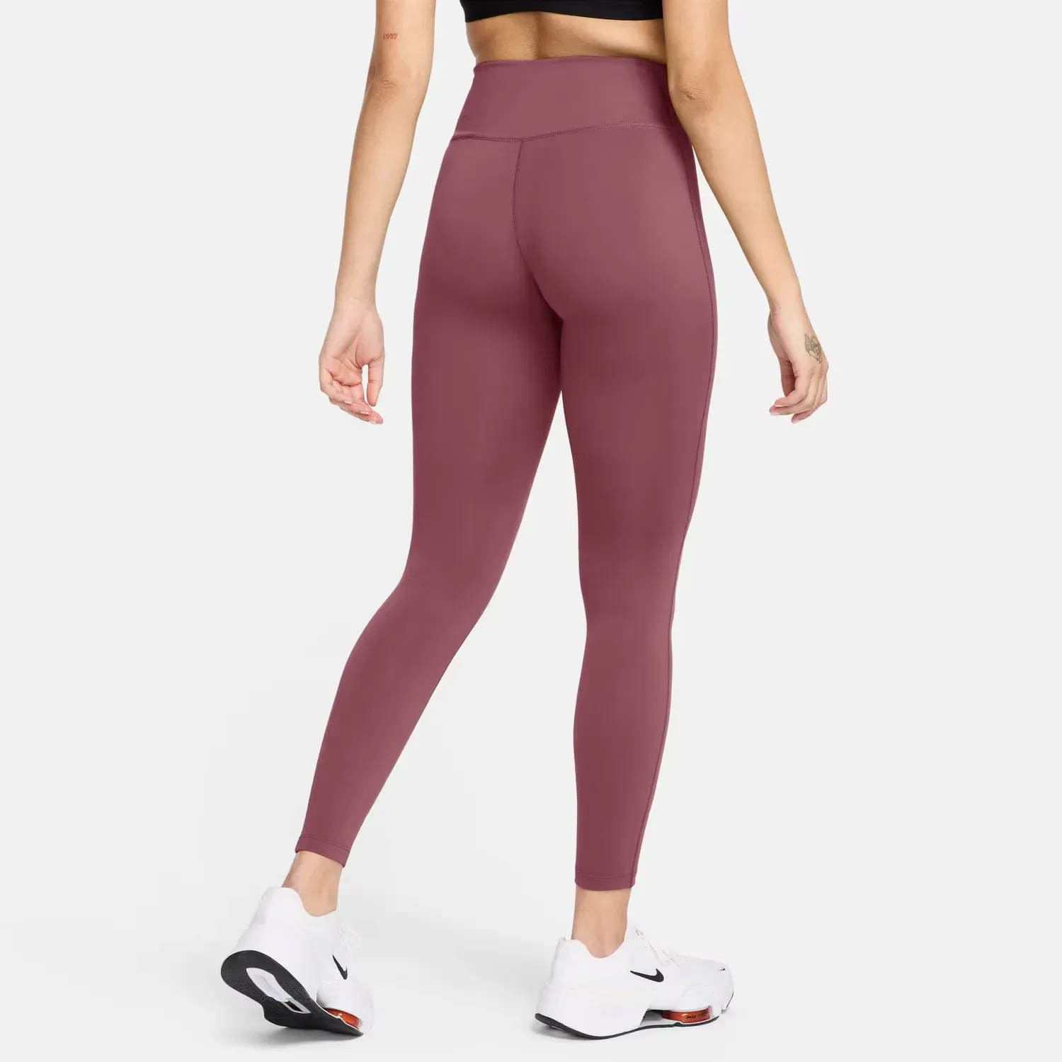Женские леггинсы с длинными штанинами Nike One HR Tight Useam, Красный — фото 2