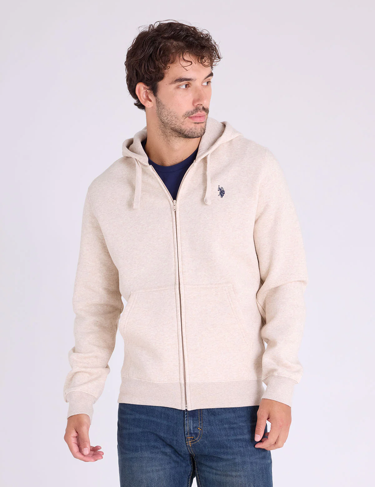 

Худи U.S. Polo Assn Full Zip Lined, бежевый