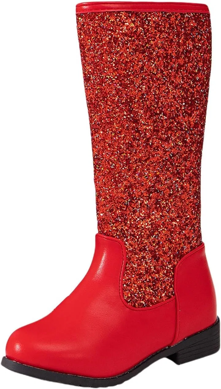 Детские сапоги для девочек с блестками Glitter Cowboy Boots, Red