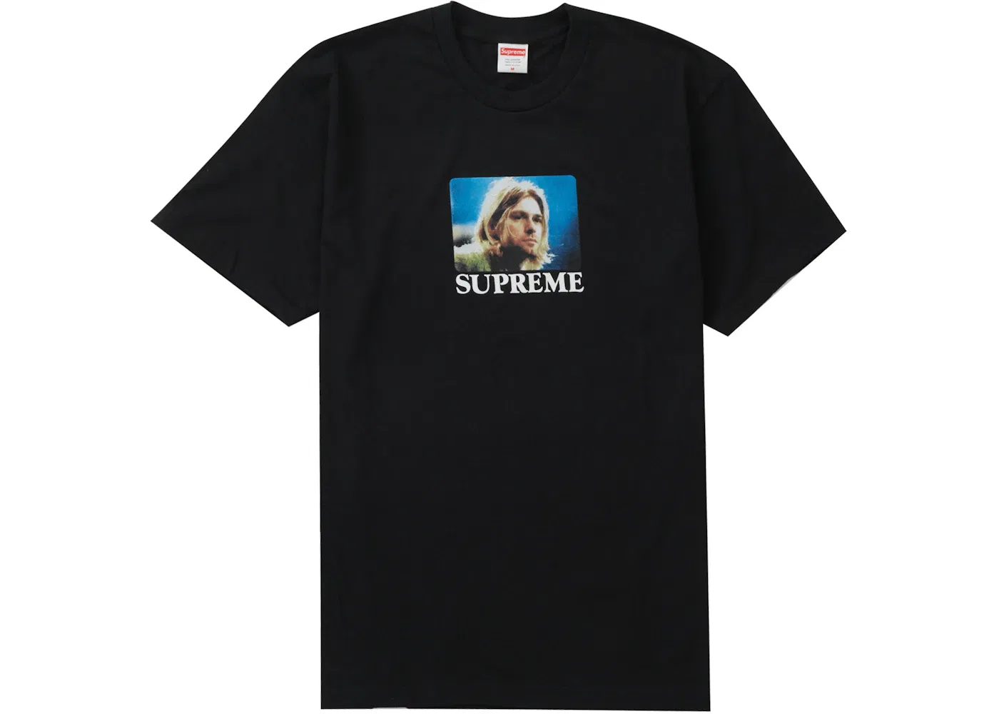Мужская футболка с принтом Kurt Cobain Tee Supreme, Black