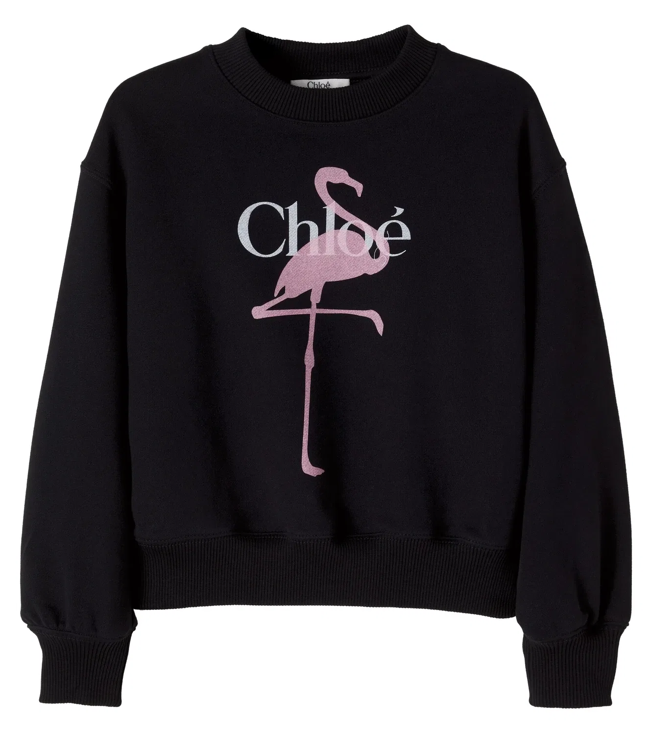 Свитшот с логотипом Chloé Kids, черный