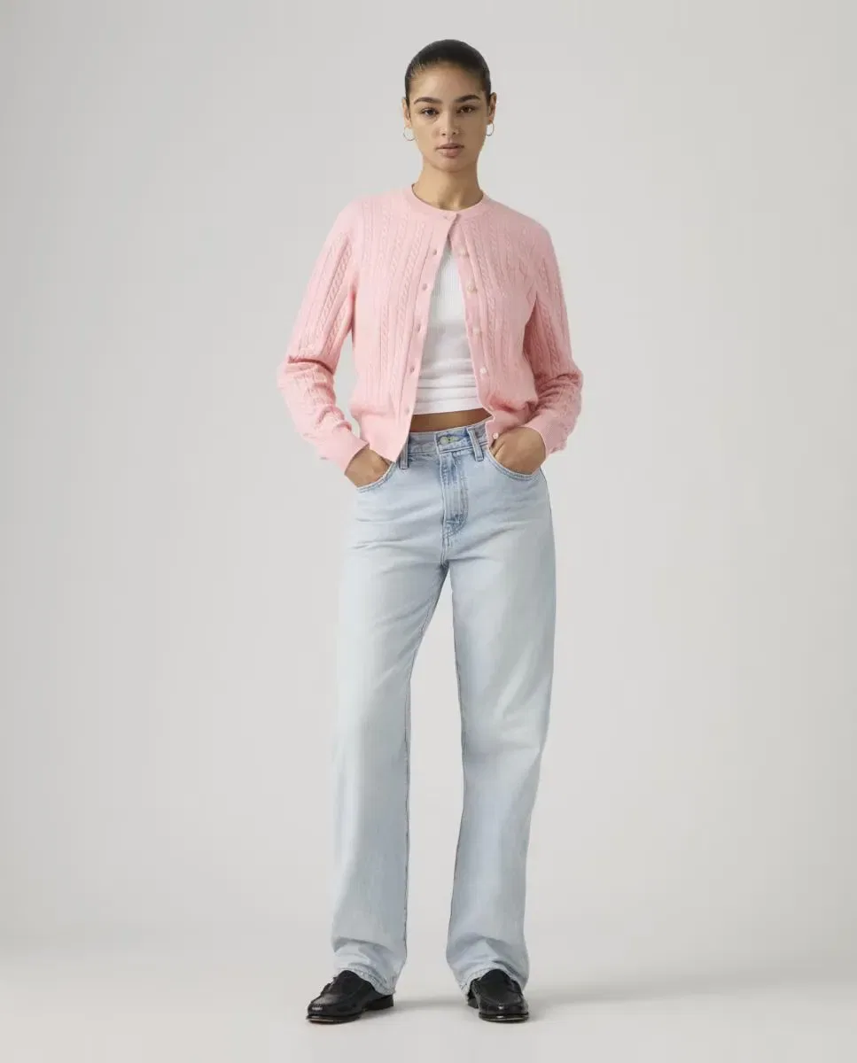 Женские джинсы прямого кроя с высокой посадкой Easy Dad Levi's, Azul Claro — фото 4