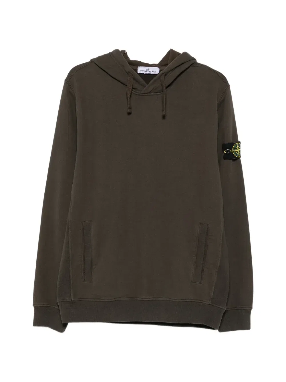 Худи с нашивкой-логотипом Stone Island, коричневый